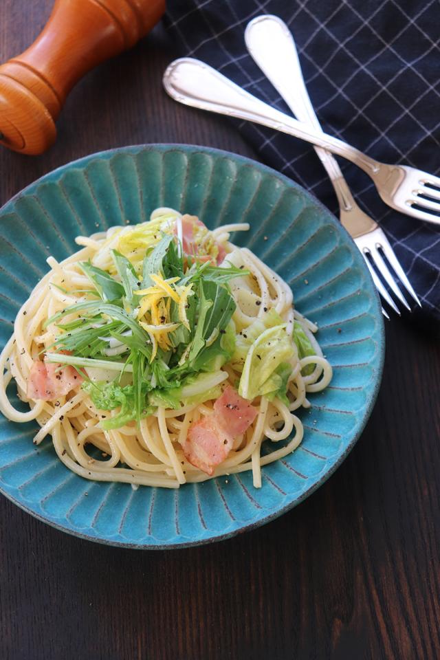 白菜と柚子のスパゲティー　エンド