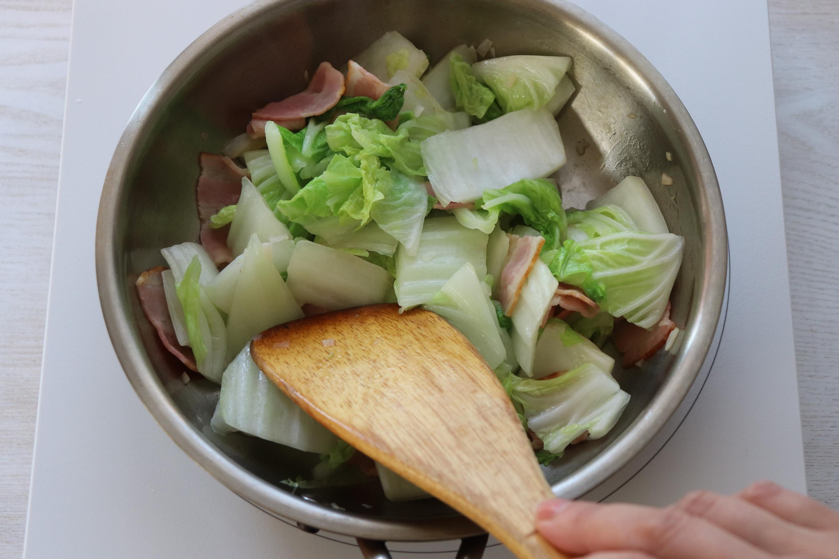 白菜と柚子スパゲティー　工程⑤