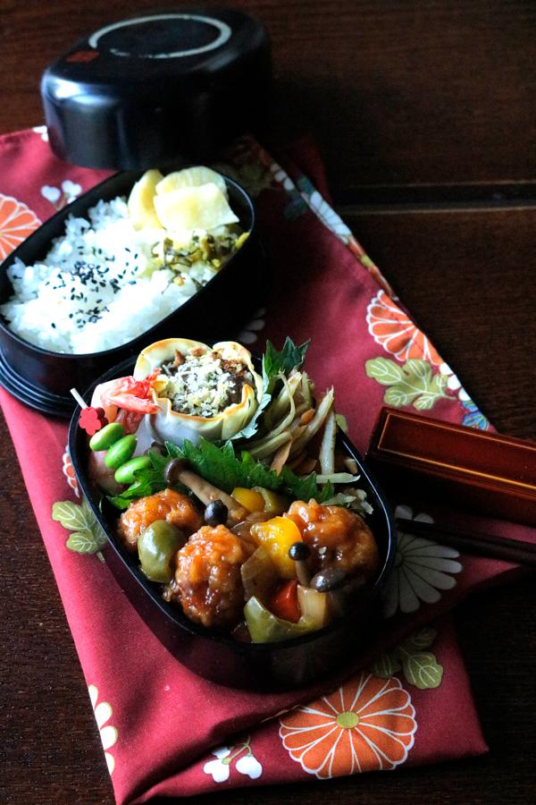 画処理明るく縦弁当