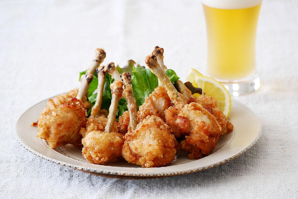 鶏のチューリップから揚げ盛り付け